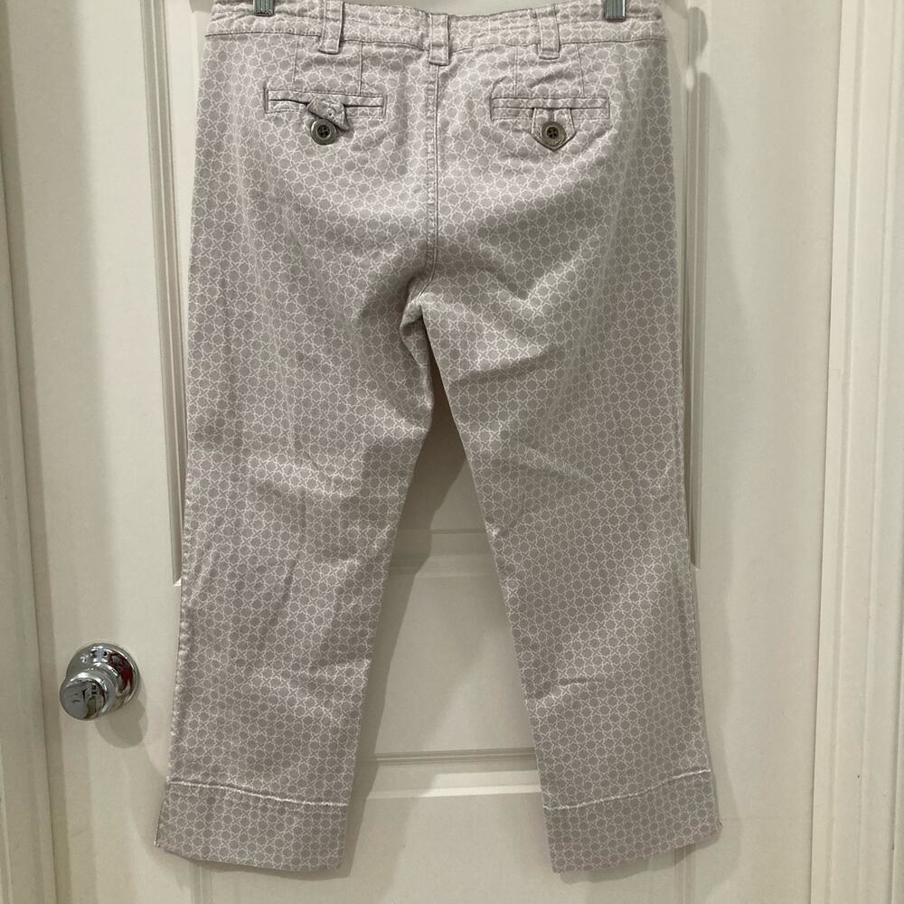Anthropologie Idra Lilac Patterned Cropped Pants Size 6 - Picture 11 of 12